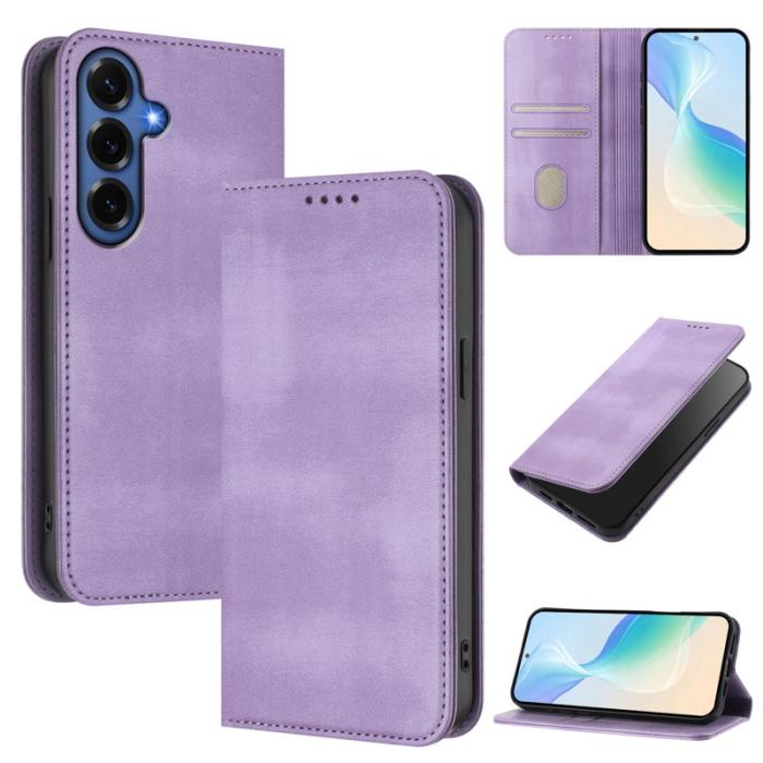 OEM - Samsung Galaxy S26+ Plånboksfodral Konstläder RFID Skydd - Lila