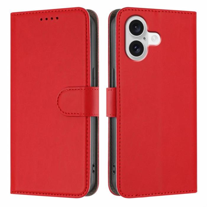 A-One Brand - iPhone 17 Plånboksfodral Solid Color - Röd