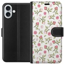 Gustaf - Pl&aring;nboksfodral till Apple iPhone 16 Plus med Blommigt