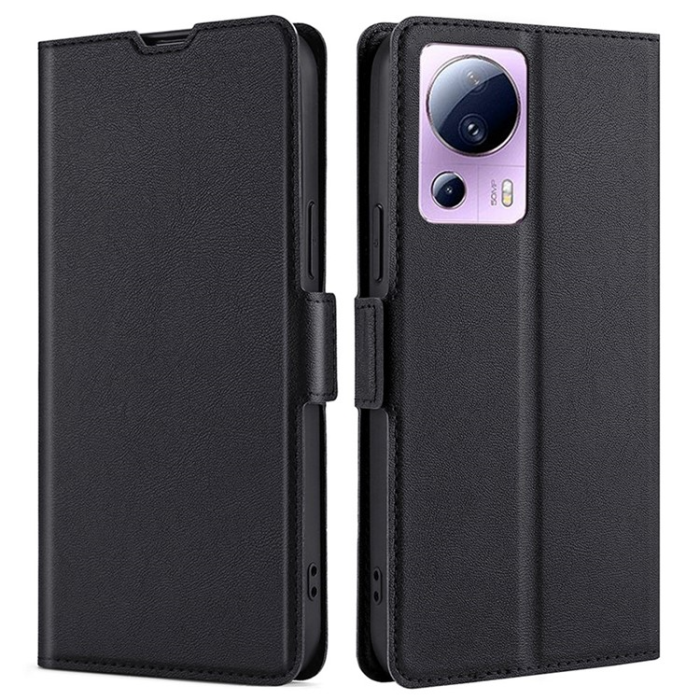 OEM - Xiaomi 13 Lite Plånboksfodral Dual Magnetic Clasp - Svart