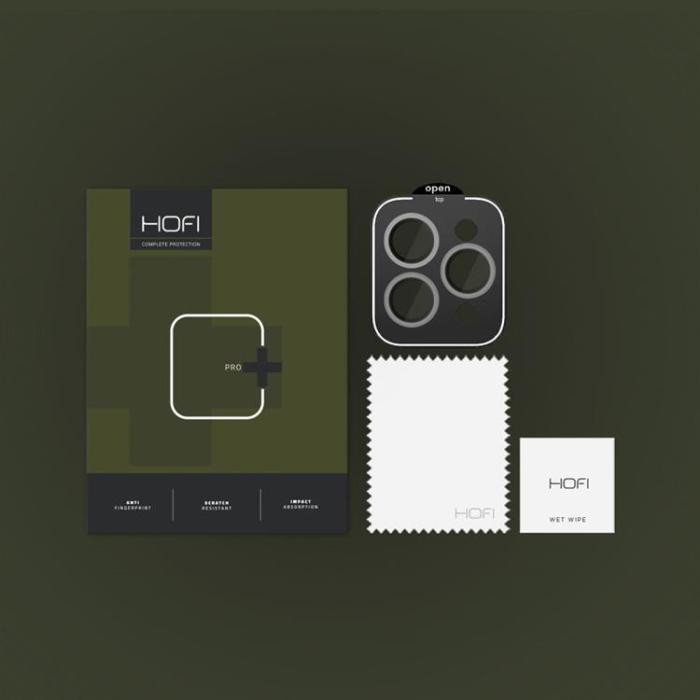 Hofi - Hofi iPhone 15 Pro/Pro Max Kameralinsskydd i Härdat Glas - Vit