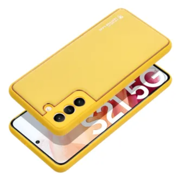 OEM - Galaxy A35 5G Mobilskal Läder - Gul