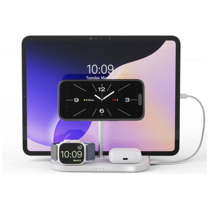 ZENS - Zens 4-i-1 Qi2 Magnetisk Trådlös Laddare 60W iPhone Apple Watch Airpods