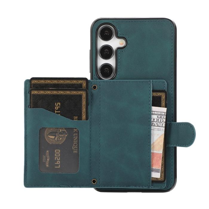 OEM - Mobilfodral för Samsung Galaxy S26 Plus Kickstand TPU + Konstläder - Grön