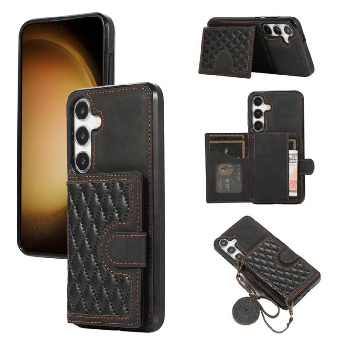 OEM - Mobilfodral för Samsung Galaxy S26 Plus Kickstand TPU + PU - Svart