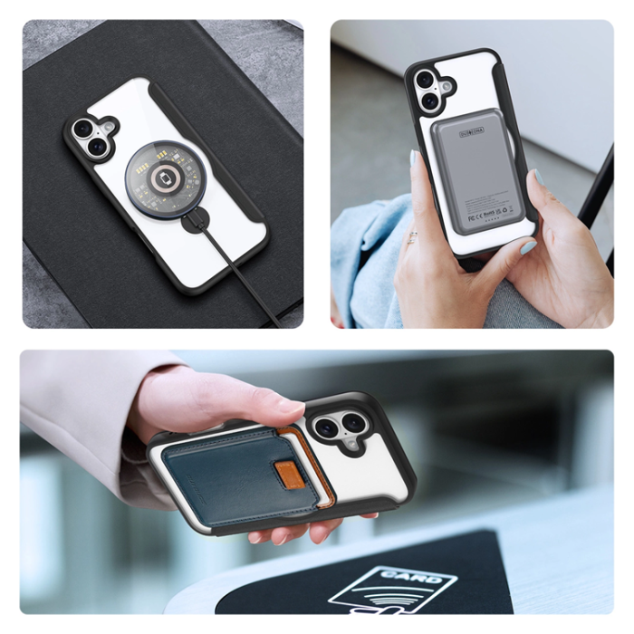 Dux Ducis - Dux Ducis iPhone 16 Plånboksfodral Magsafe Skin X Pro med Stativ