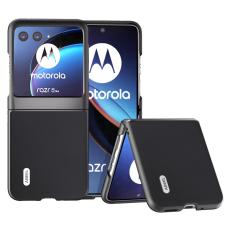 ABEEL - ABEEL Mobilskal till Motorola Razr 40 Ultra 5G &Auml;kta L&auml;der - Svart