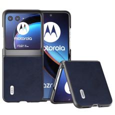 ABEEL - ABEEL Mobilskal till Motorola Razr 40 Ultra 5G PU L&auml;der Bl&aring;