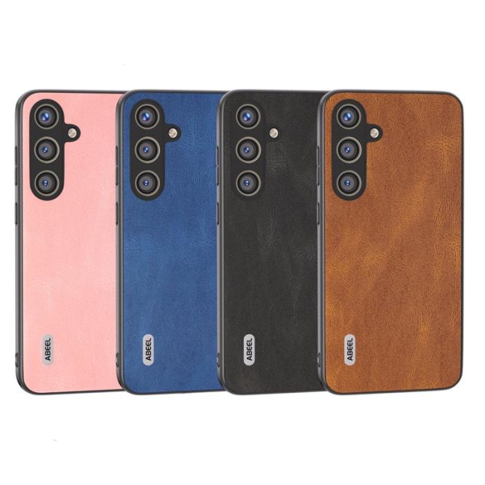ABEEL - ABEEL Mobilskal till Samsung Galaxy S24+ Vintage PU Läder - Rosa