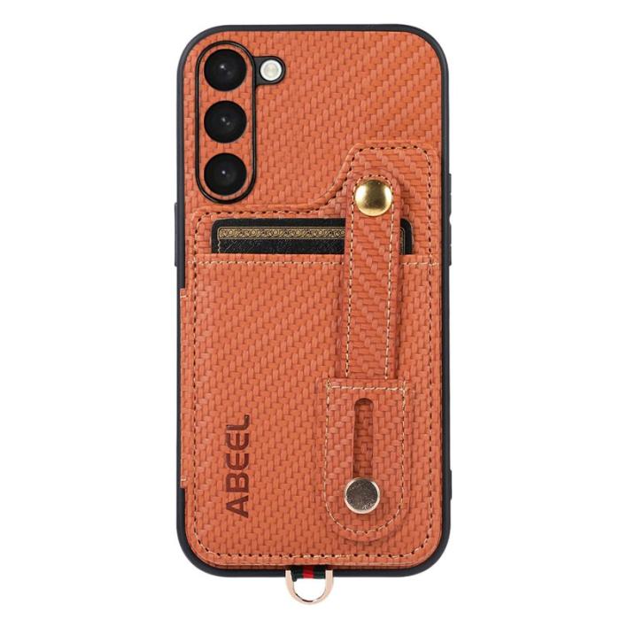 ABEEL - ABEEL Style 01 Fodral för Samsung Galaxy S23 - Brunt Carbon Fiber