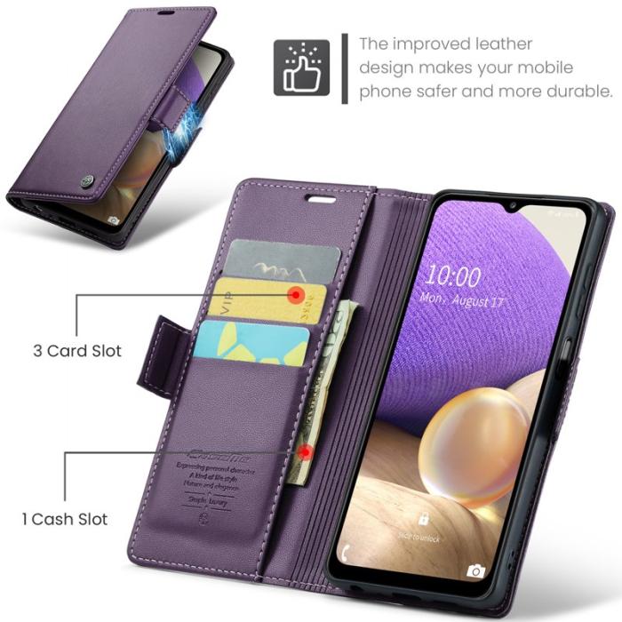 Caseme - CASEME Plånboksfodral Konstläder för Samsung Galaxy A32/M32 5G - Lila