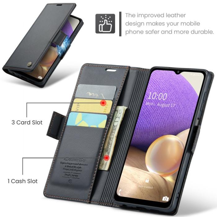 Caseme - CASEME Plånboksfodral Konstläder för Samsung Galaxy A32/M32 5G - Svart