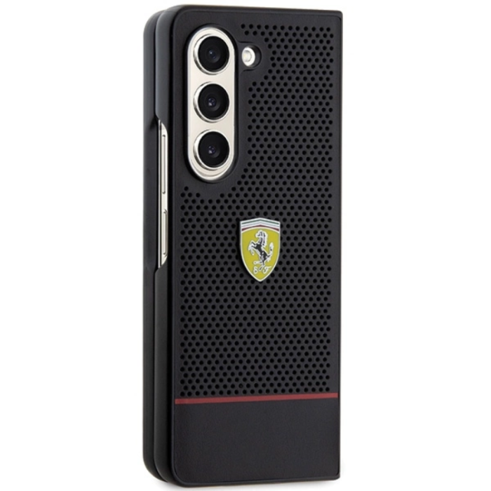 Ferrari - Ferrari Galaxy Z Fold 5 Mobilskal Perforated Line - Svart