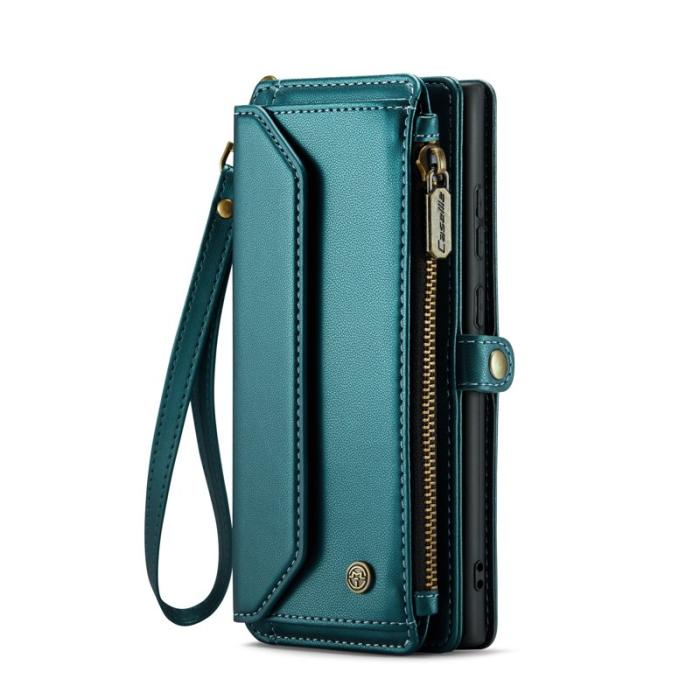 Caseme - CASEME Plånboksfodral Konstläder för Samsung Galaxy S25 Ultra - Grön