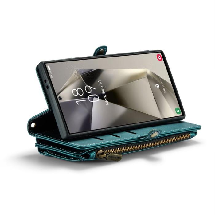 Caseme - CASEME Plånboksfodral Konstläder för Samsung Galaxy S25 Ultra - Grön