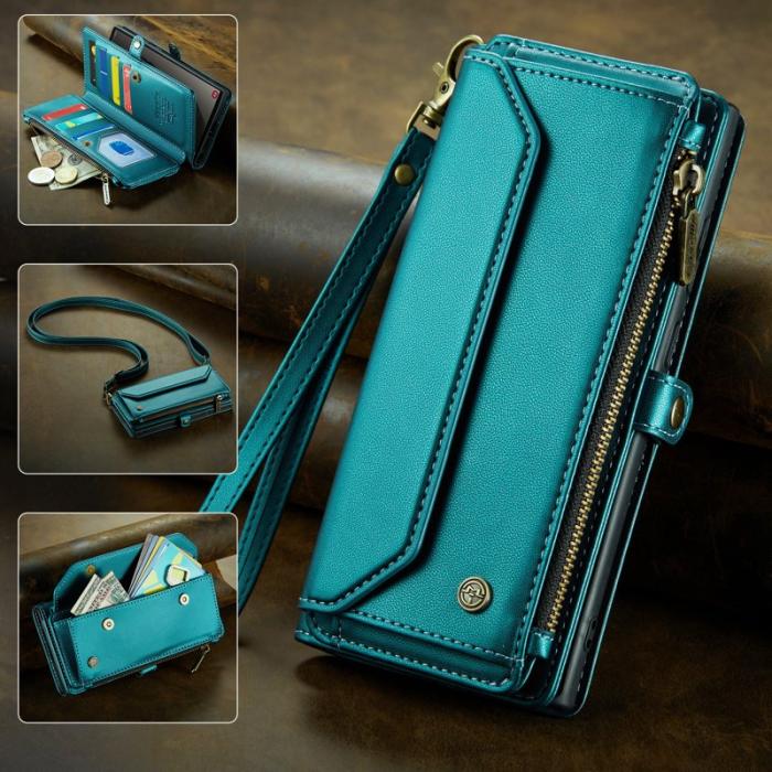 Caseme - CASEME Plånboksfodral Konstläder för Samsung Galaxy S25 Ultra - Grön