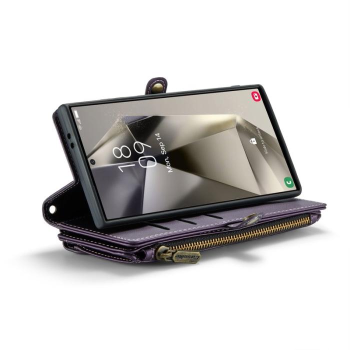 Caseme - CASEME Plånboksfodral Konstläder för Samsung Galaxy S25 Ultra - Lila