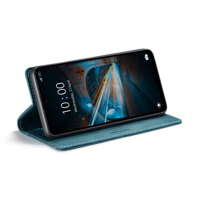 AUTSPACE - AUTSPACE Xiaomi 14 Wallet Fodral KonstLäder - Blå
