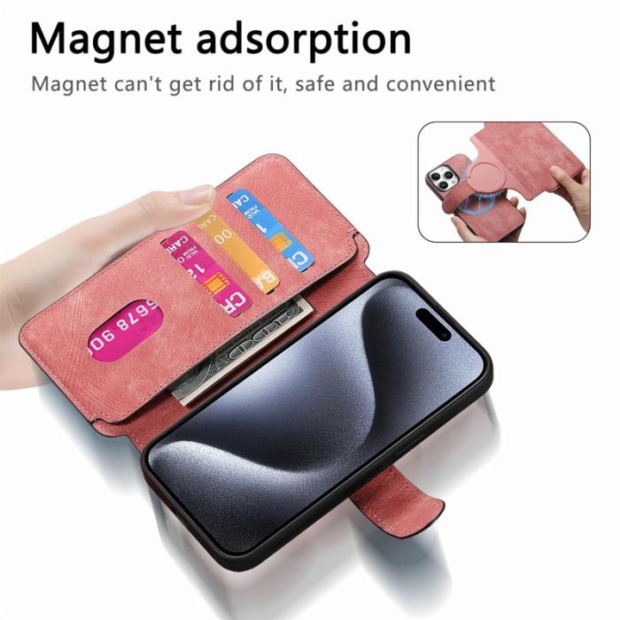 CASENEO - CASENEO iPhone 16 Pro Plånboksfodral Konstläder - Rosa