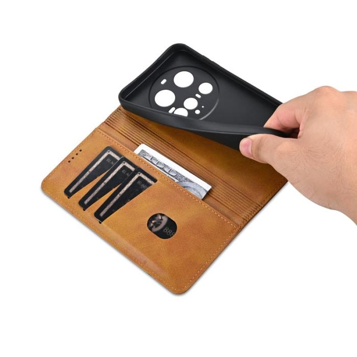 AZNS - AZNS Xiaomi 15 Ultra Plånboksfodral Konstläder - Brun