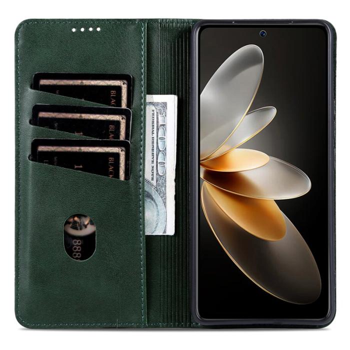 AZNS - AZNS Xiaomi 15 Ultra Plånboksfodral Konstläder - Grön