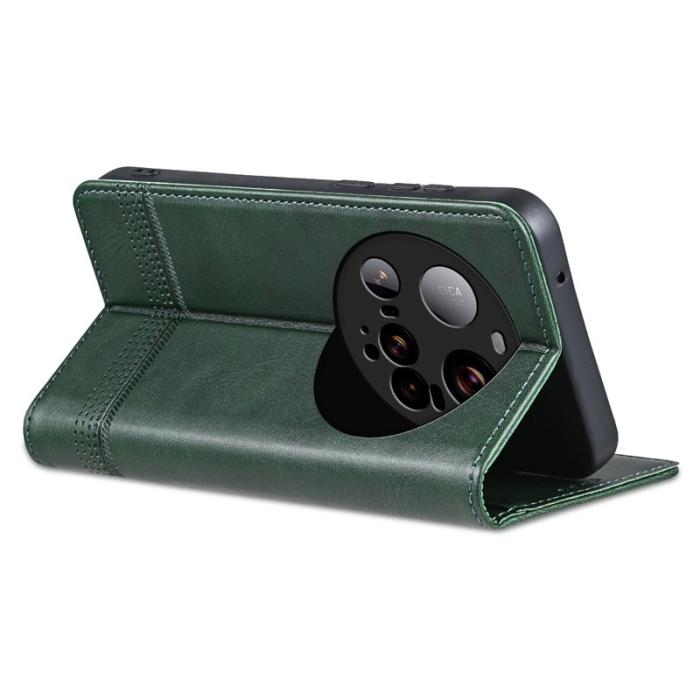 AZNS - AZNS Xiaomi 15 Ultra Plånboksfodral Konstläder - Grön