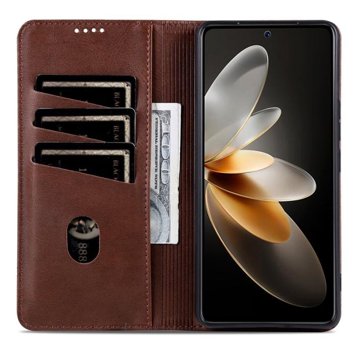 AZNS - AZNS Xiaomi 15 Ultra Plånboksfodral Konstläder - Brun