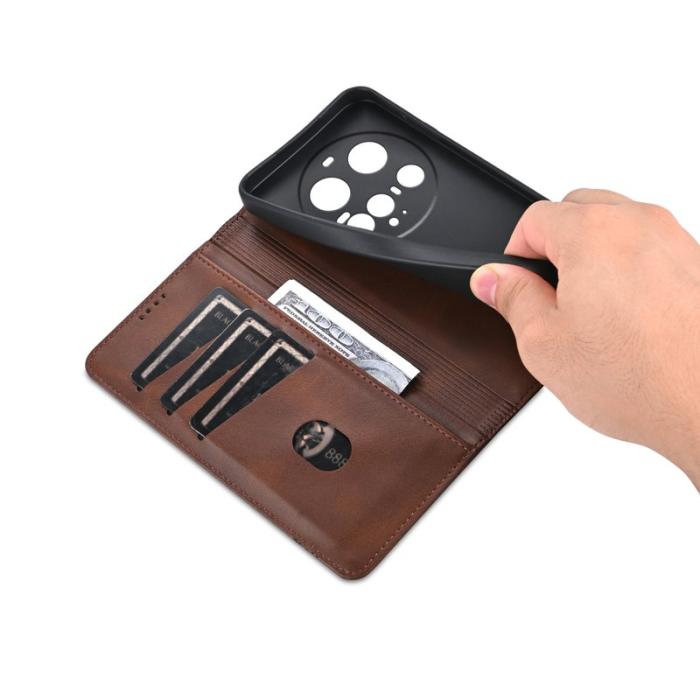 AZNS - AZNS Xiaomi 15 Ultra Plånboksfodral Konstläder - Brun