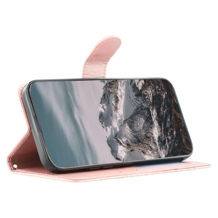 OEM - Mobilskal till Samsung Galaxy S26 KonstLäder Mandala Mönster - Roséguld