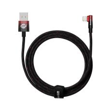 BASEUS - Baseus Elbow USB-A till Lightning kabel 2m - Svart/Röd