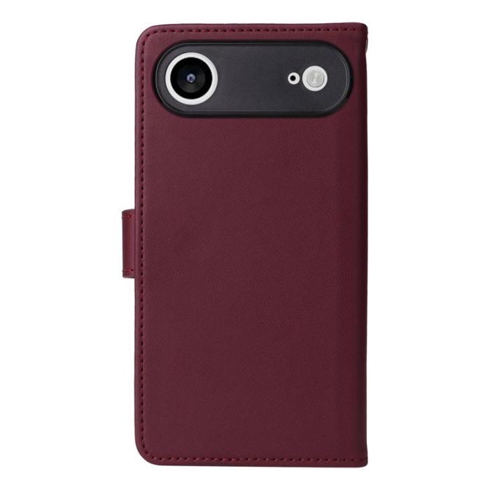 BETOPNICE - BETOPNICE iPhone Air Magnetic Plånboksfodral Konstläder - Röd