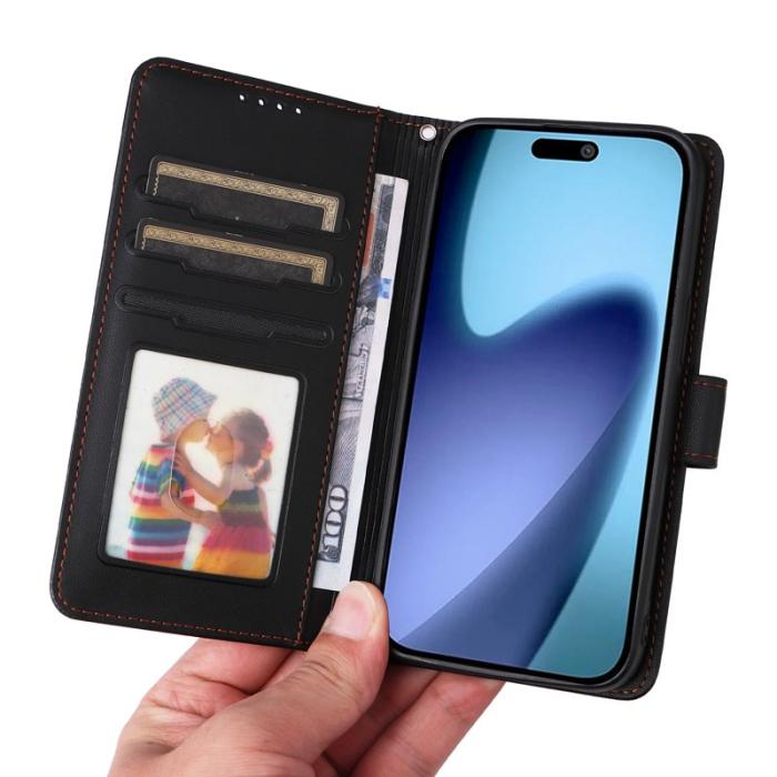 BETOPNICE - BETOPNICE iPhone Air Magnetic Plånboksfodral Konstläder - Svart