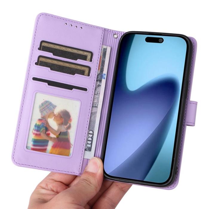 BETOPNICE - BETOPNICE iPhone Air Magnetic Plånboksfodral - Detachable Konstläder- Lila