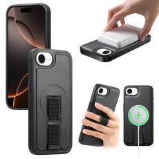 CASENEO - CASENEO iPhone 16e Fodral Magnetiskt KonstL&auml;der - Svart