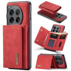DG.MING - DG.MING OnePlus 12 5G Konstl&auml;der Pl&aring;nboksfodral R&ouml;d