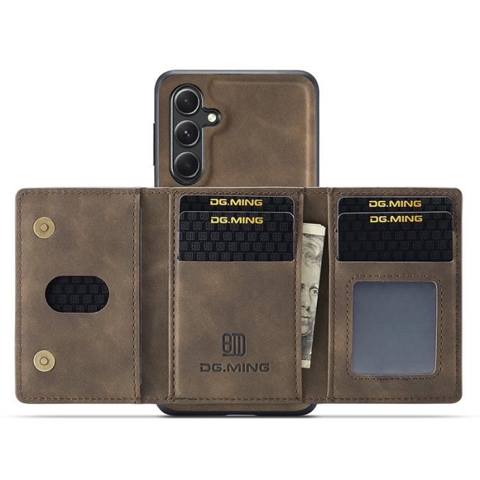 DG.MING - DG.MING M2 Series Samsung Galaxy S23 FE Plånboksfodral Konstläder Brun