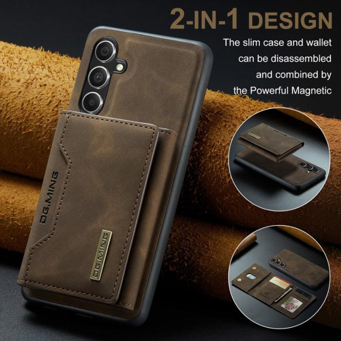 DG.MING - DG.MING M2 Series Samsung Galaxy S23 FE Plånboksfodral Konstläder Brun