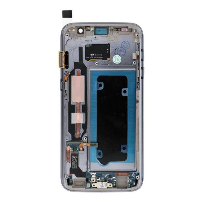 SpareParts - Galaxy S7 Skärm med LCD-display FixCell Renoveradde - Svart