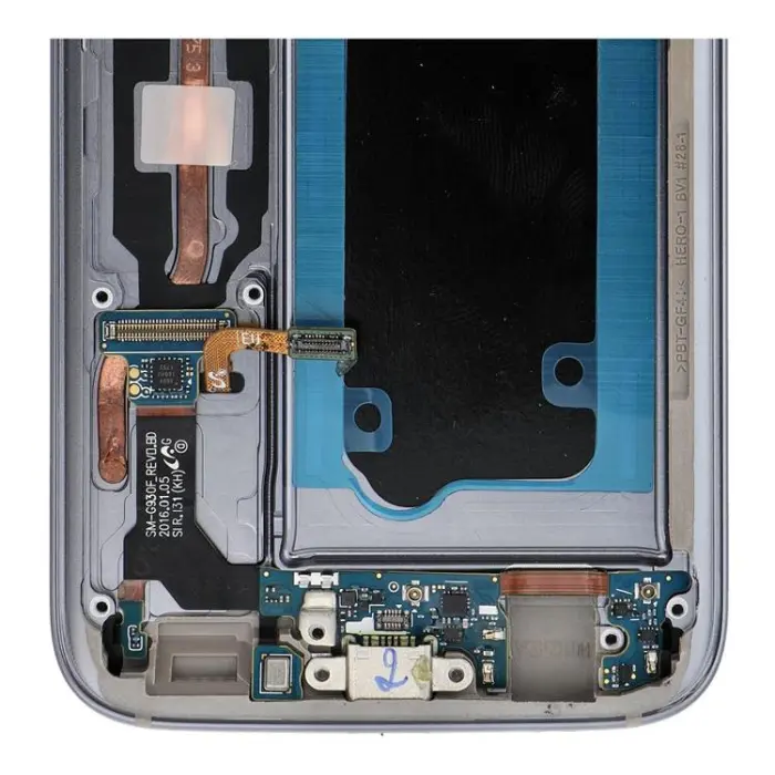 SpareParts - Galaxy S7 Skärm med LCD-display FixCell Renoveradde - Svart