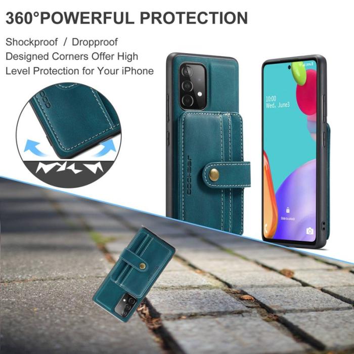 JEEHOOD - JEEHOOD Mobilskal till Samsung Galaxy A53 5G 2-i-1 RFID-Skydd Blå