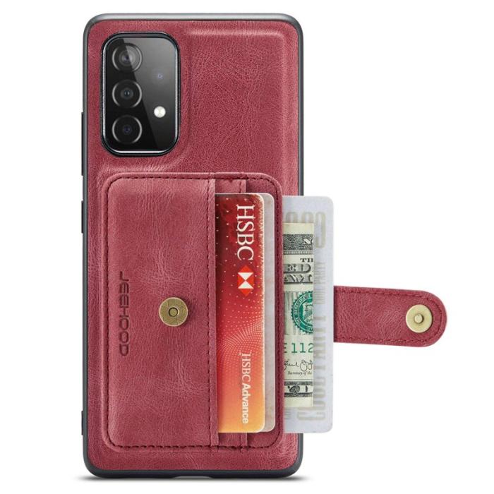 JEEHOOD - JEEHOOD Mobilskal till Samsung Galaxy A53 5G 2-i-1 RFID-Skydd Röd