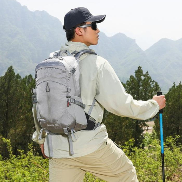 AZELA - AZELA Campingryggsäck 30L Lättviktig Vattentålig A13805 - Grå