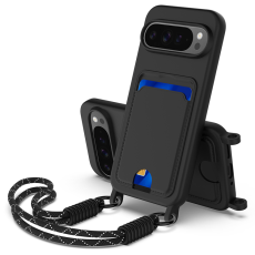 A-One Brand - Google Pixel 10 Pro Mobilskal Korthållare Silikon - Svart