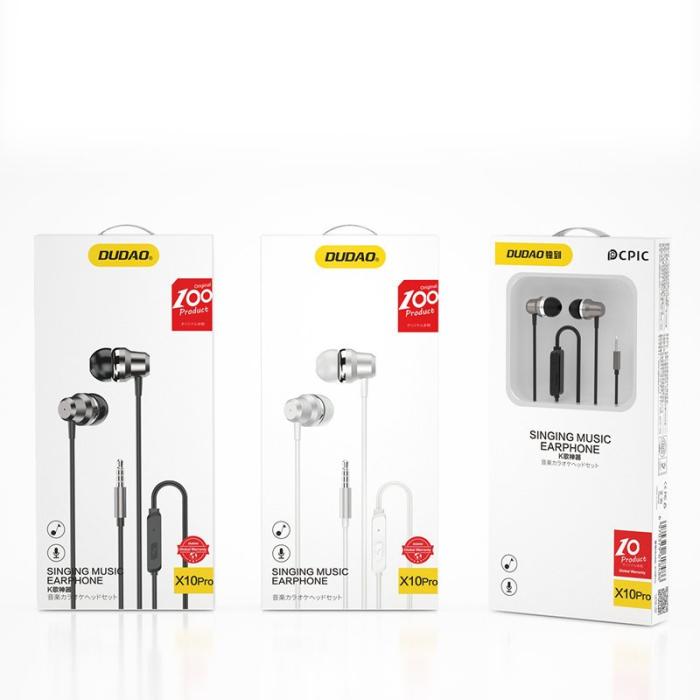 Dudao - Dudao In-Ear Hörlurar 3.5 mm Mini jack Plug - Silver