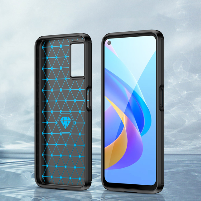 OEM - Realme 9i/Oppo A76/A36 Mobilskal Carbon Flexible - Svart
