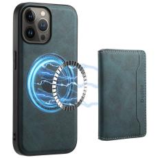DENIOR - DENIOR D13 iPhone 13 Pro Max Fodral Magnetiskt Konstl&auml;der Bl&aring;