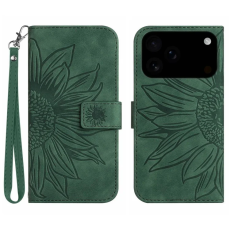 A-One Brand - iPhone 17 Pro Max Plånboksfodral Sunflower Imprint - Mörkgrön