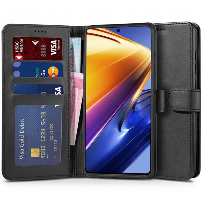 UTGATT1 - Xiaomi Poco F4 5G Plånboksfodral Läder - Svart