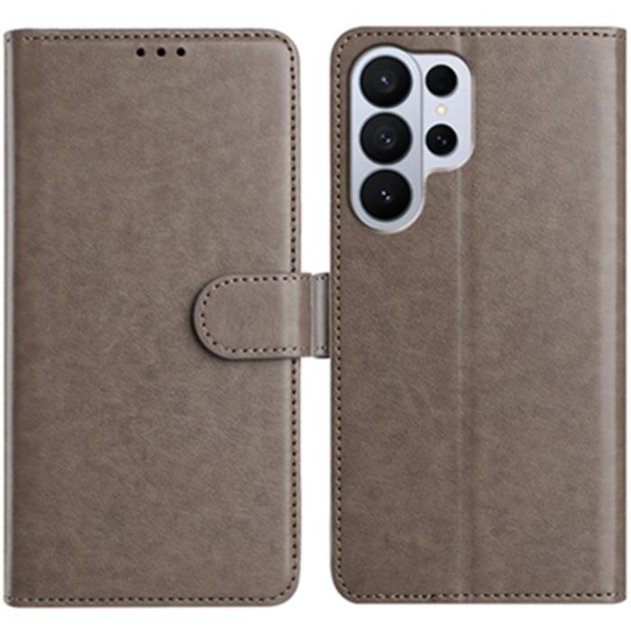 OEM - Samsung Galaxy S26 Ultra Fodral PU Läder Folio Flip - Grå