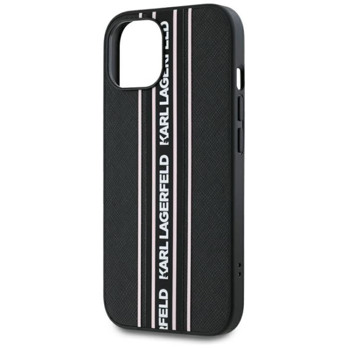 KARL LAGERFELD - Karl Lagerfeld iPhone 15 Mobilskal Athleisure Stripes Cord - Rosa